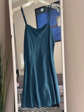 Victoria’s Secret 100% Silk Slip Dress Teal Size Medium Y2K